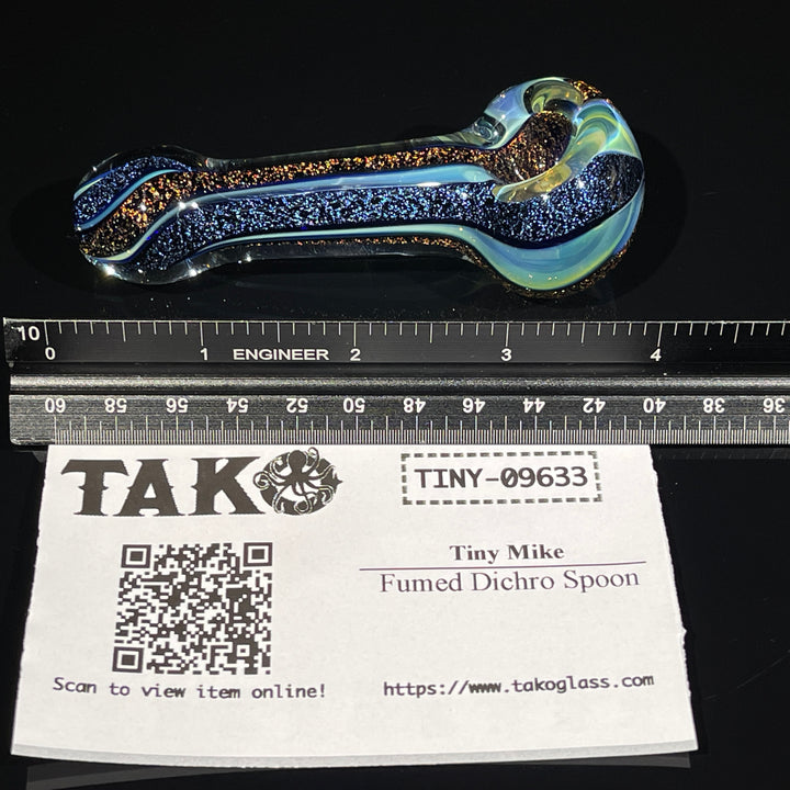Fumed Dichro Spoon Glass Pipe Tiny Mike