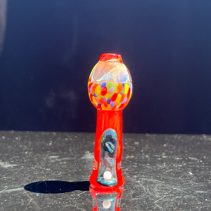 Gumball Chillum Glass Pipe Loco-Motive Glass   