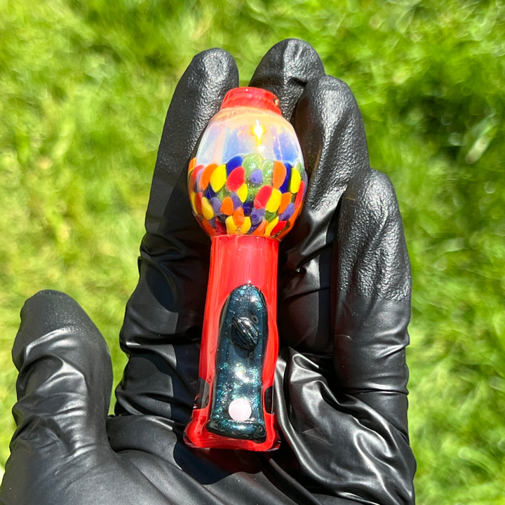 Gumball Chillum Glass Pipe Loco-Motive Glass   