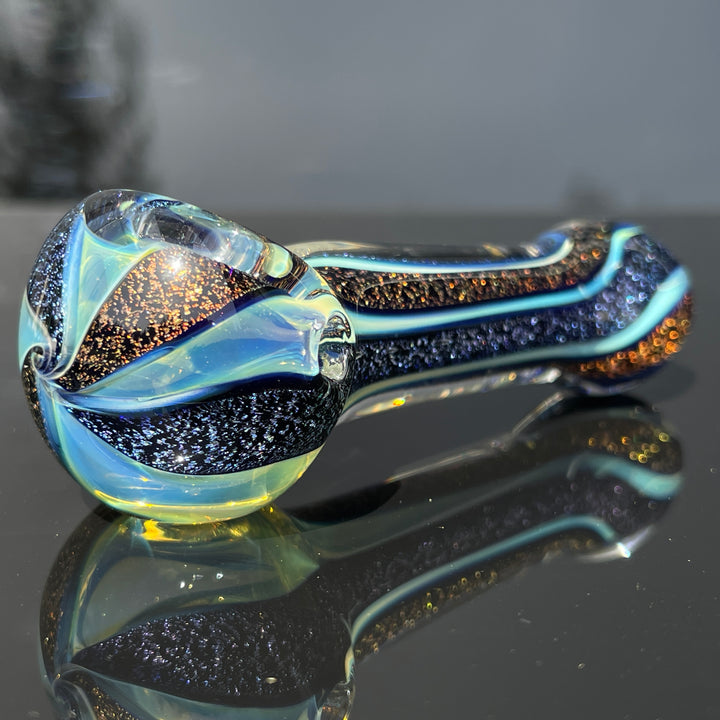Fumed Dichro Spoon Glass Pipe Tiny Mike