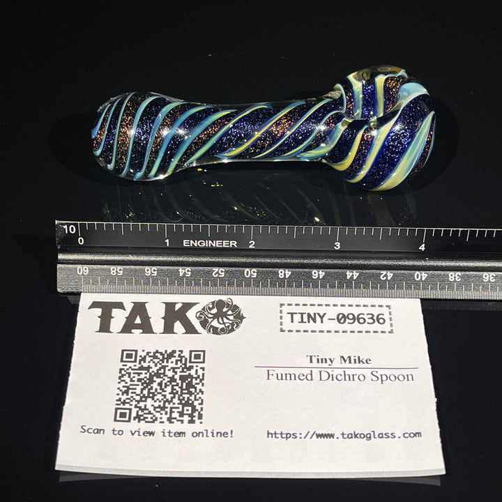 Fumed Dichro Spoon Glass Pipe Tiny Mike