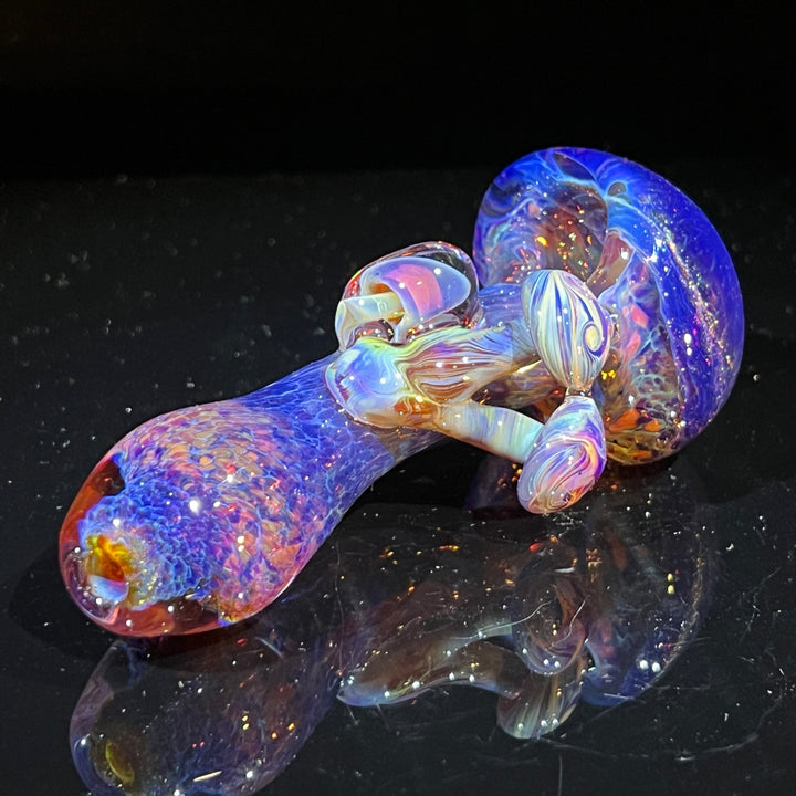 Purple Mushie Marble Pipe Glass Pipe Beezy Glass   