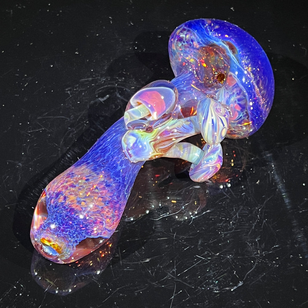 Purple Mushie Marble Pipe Glass Pipe Beezy Glass   