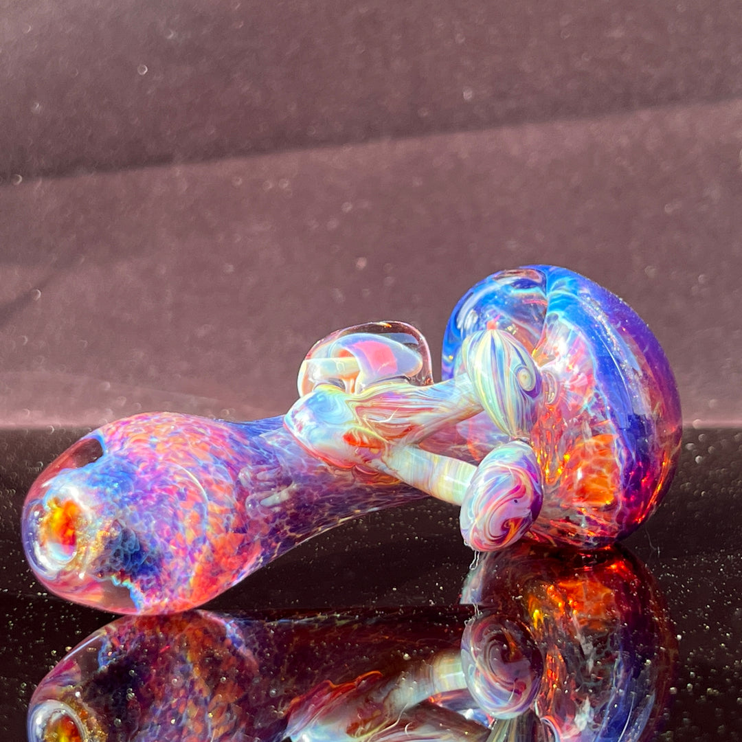 Purple Mushie Marble Pipe Glass Pipe Beezy Glass   