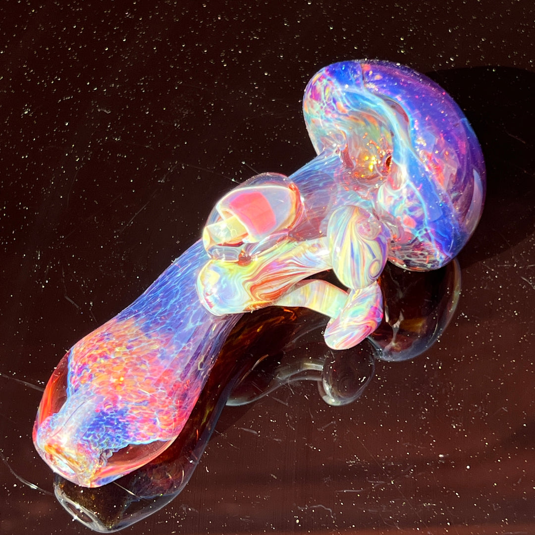 Purple Mushie Marble Pipe Glass Pipe Beezy Glass   