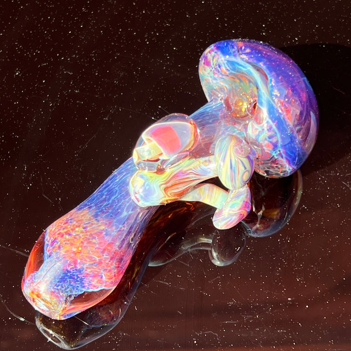 Purple Mushie Marble Pipe Glass Pipe Beezy Glass   