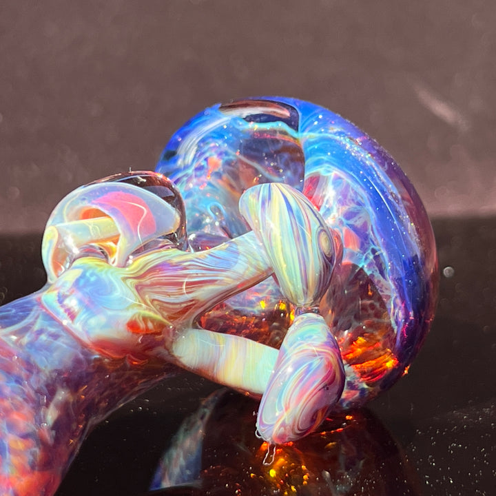 Purple Mushie Marble Pipe Glass Pipe Beezy Glass   