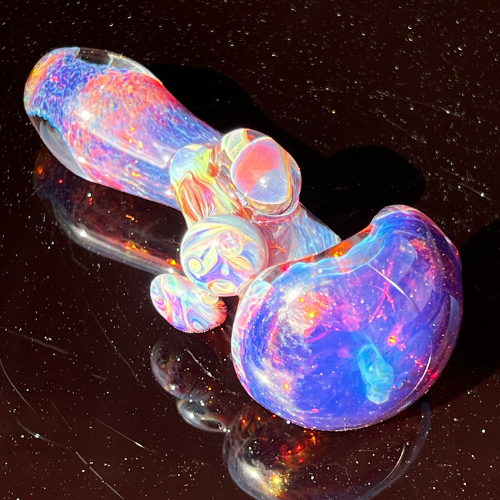 Purple Mushie Marble Pipe Glass Pipe Beezy Glass   