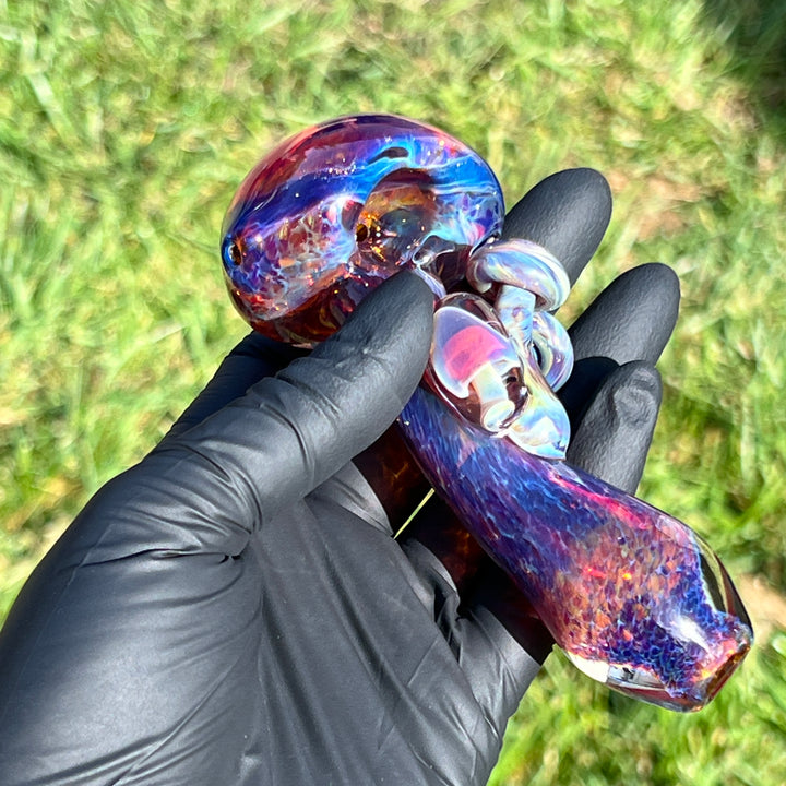 Purple Mushie Marble Pipe Glass Pipe Beezy Glass   