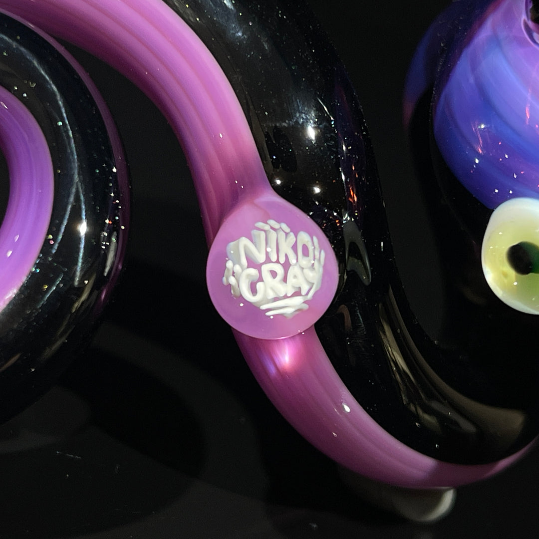Niko Cray Coiled Snake Dry Pipe Glass Pipe Niko Cray