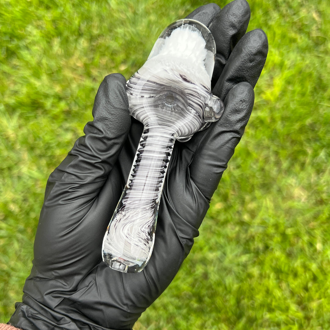Greyscale Alien Brain Honeycomb 1 Glass Pipe Plug a Nug   