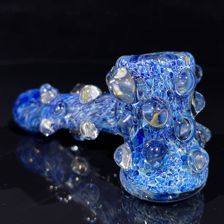 5" Fumed Color Rake Mini Bong + Ocean Blue Marble Hammer Combo Glass Pipe Mary Jane's Glass