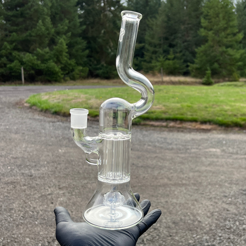 12" Pillar Beaker Bong 18 mm Glass Pipe TG   