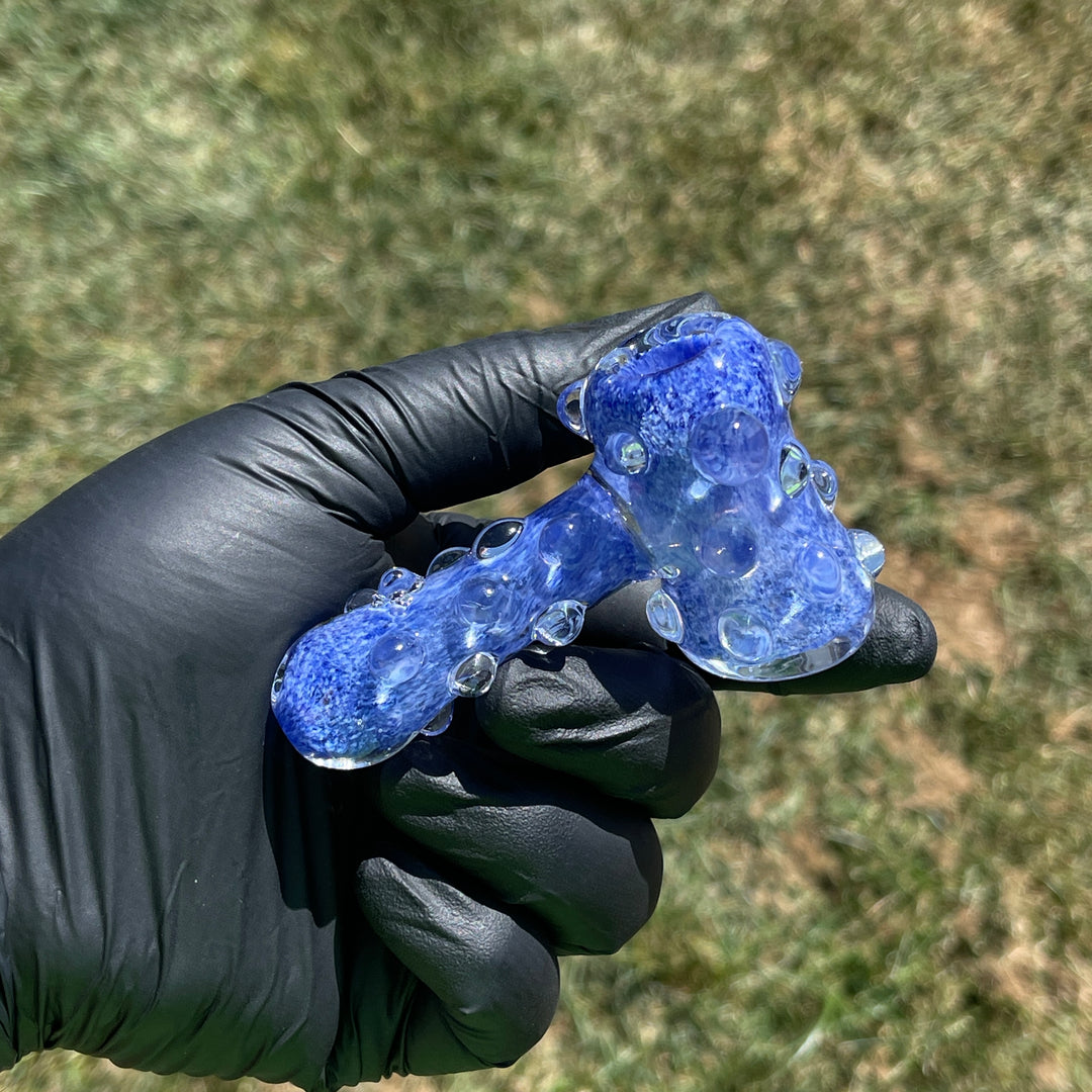 5" Gold Fumed Mini Bong + Sky Blue Marble Hammer Combo Glass Pipe Mary Jane's Glass