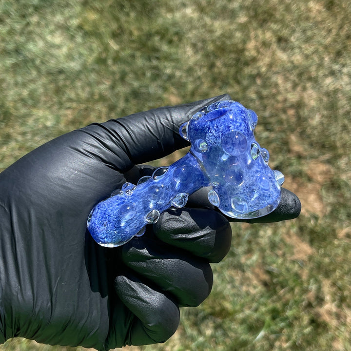 5" Gold Fumed Mini Bong + Sky Blue Marble Hammer Combo Glass Pipe Mary Jane's Glass