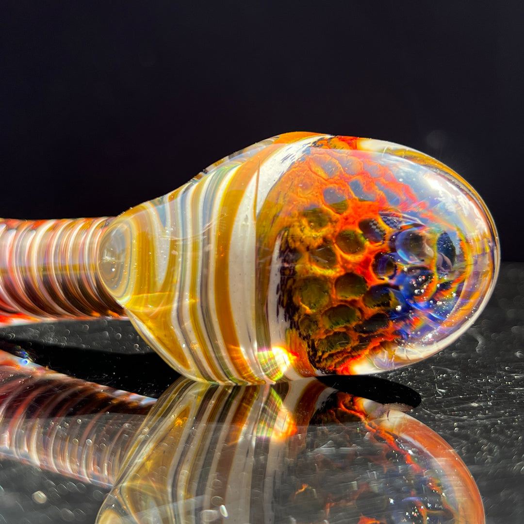 Tiger Eye Alien Brain Honeycomb Glass Pipe Plug a Nug   