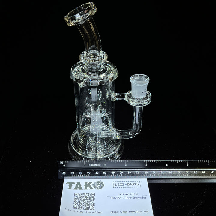 14MM Clear Incycler Glass Pipe Leisure Glass   