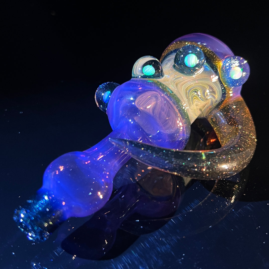 Flatmouth Chill with Horn and Opals Glass Pipe Chillery Bogart   