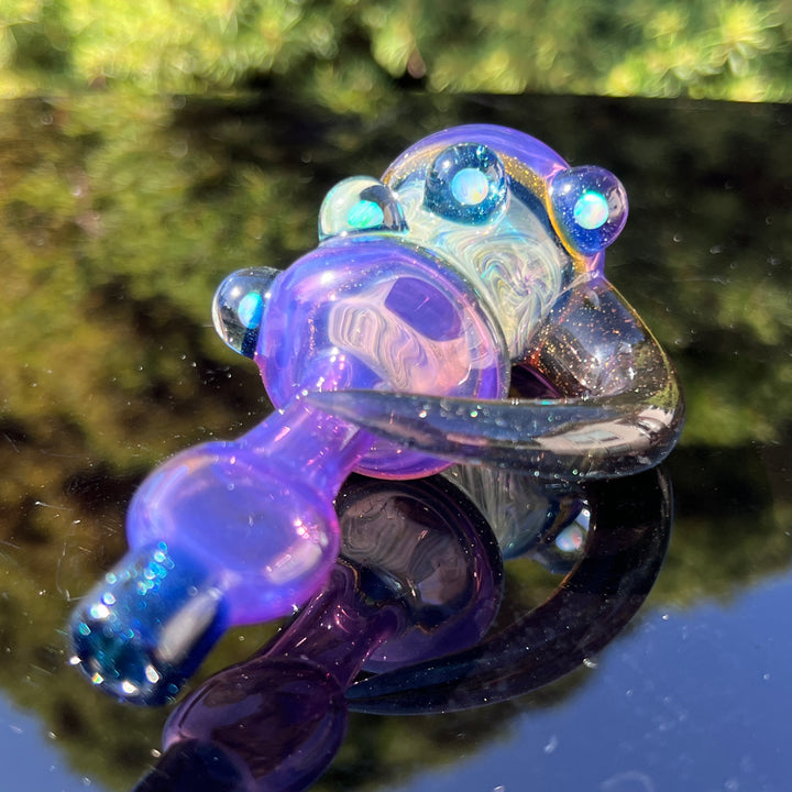 Flatmouth Chill with Horn and Opals Glass Pipe Chillery Bogart   