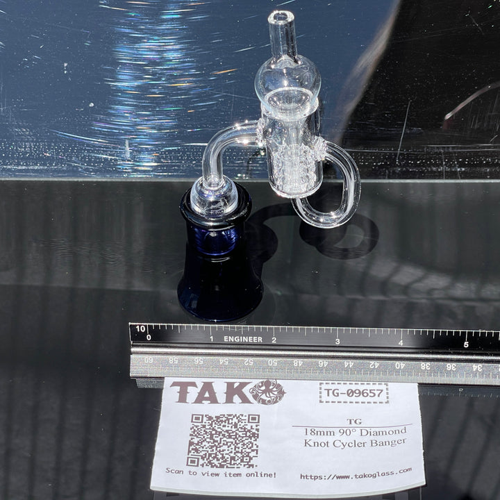 18mm 90° Diamond Knot Cycler Banger Accessory TG
