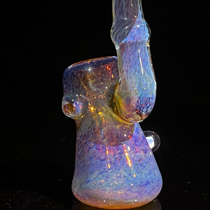 Purple Magic Mushroom Opal Sherlock Bubbler Glass Pipe Beezy Glass