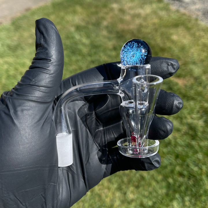 14mm 90° Terp Slide Banger with Dichro Marble Set Accessory TG