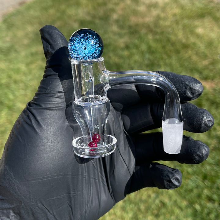 14mm 90° Terp Slide Banger with Dichro Marble Set Accessory TG