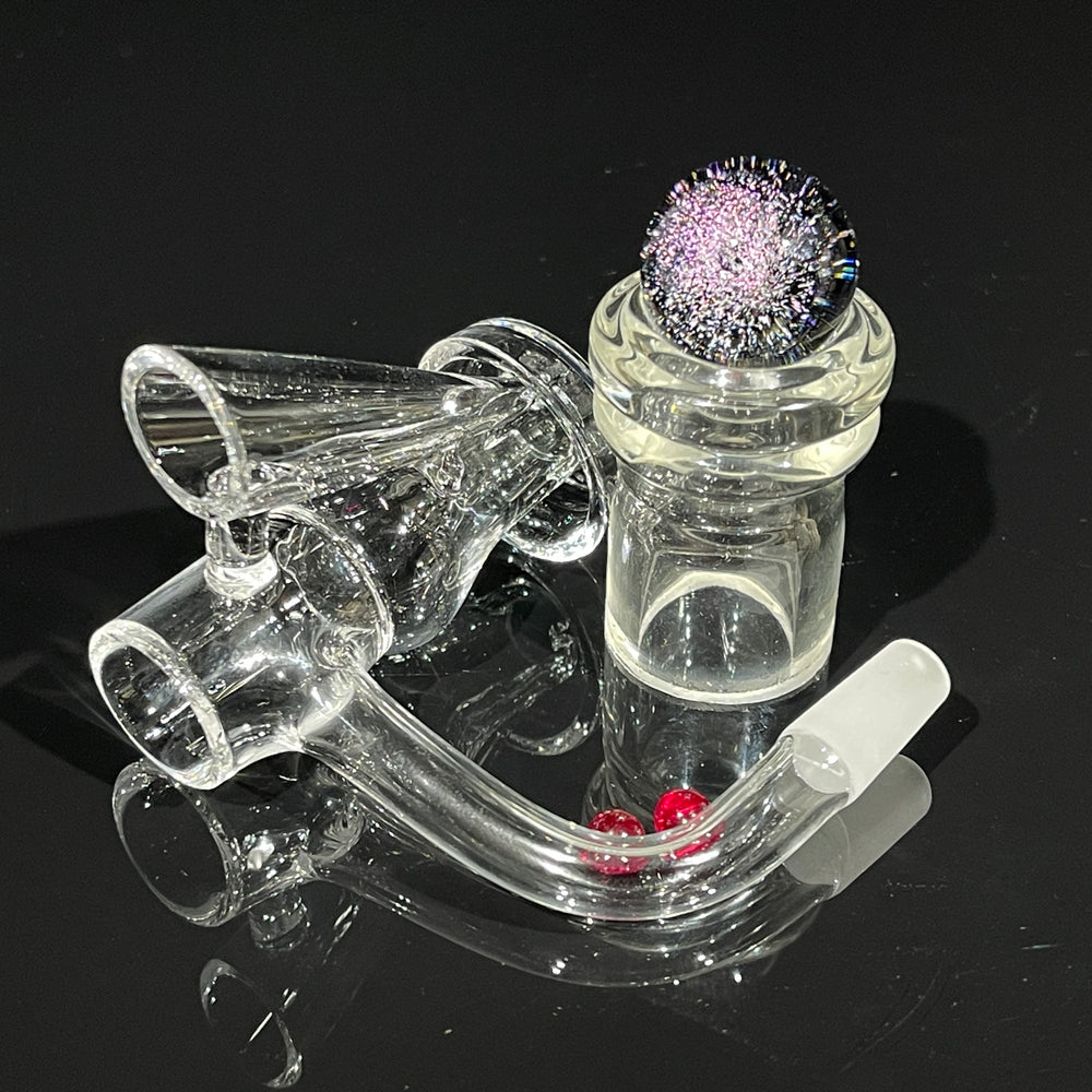 10mm 90° Terp Slide Banger with Dichro Marble Set Accessory TG