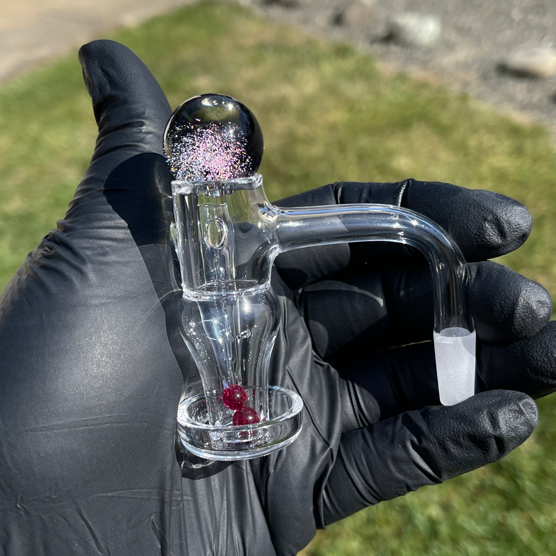10mm 90° Terp Slide Banger with Dichro Marble Set Accessory TG