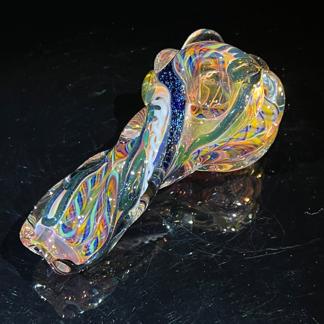 Molten Twisted Chaos Spoon Glass Pipe Molten Imagination   