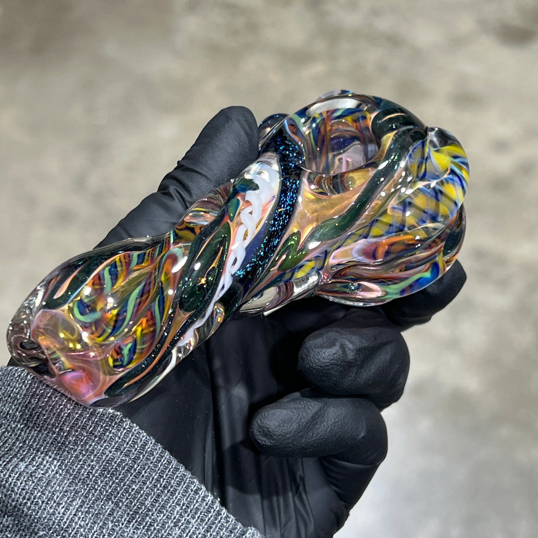 Molten Twisted Chaos Spoon Glass Pipe Molten Imagination   