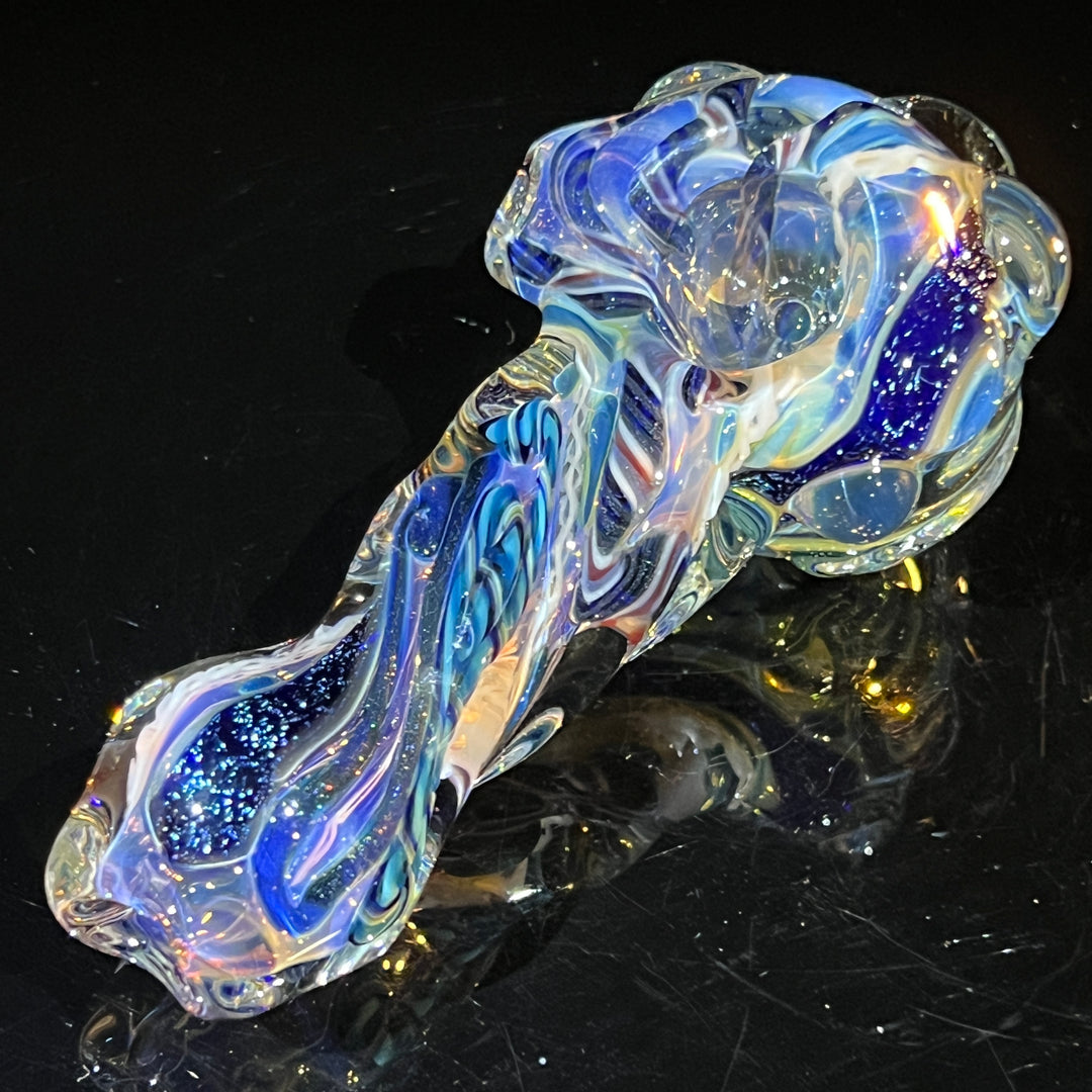 Molten Twisted Chaos Spoon Glass Pipe Molten Imagination   