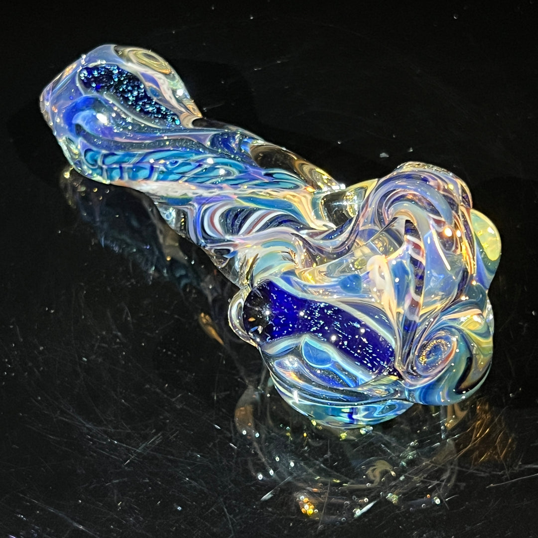 Molten Twisted Chaos Spoon Glass Pipe Molten Imagination   