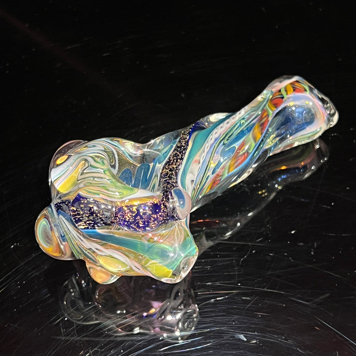 Molten Twisted Chaos Spoon Glass Pipe Molten Imagination   