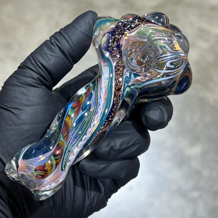 Molten Twisted Chaos Spoon Glass Pipe Molten Imagination   