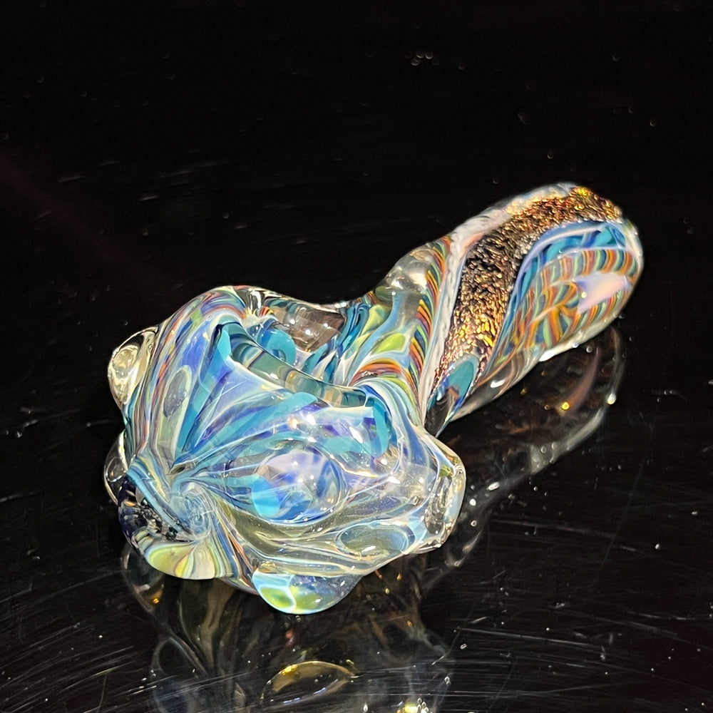 Molten Twisted Chaos Spoon Glass Pipe Molten Imagination   