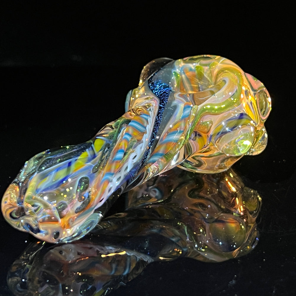 Molten Twisted Chaos Spoon Glass Pipe Molten Imagination   