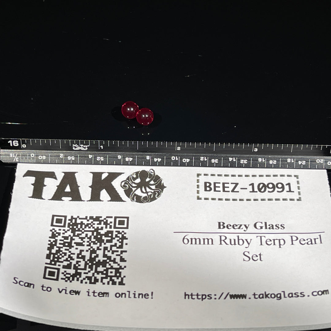 6mm Ruby Terp Pearl Set
