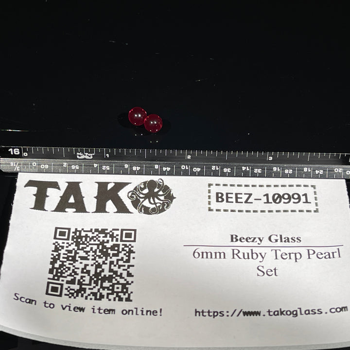 6mm Ruby Terp Pearl Set
