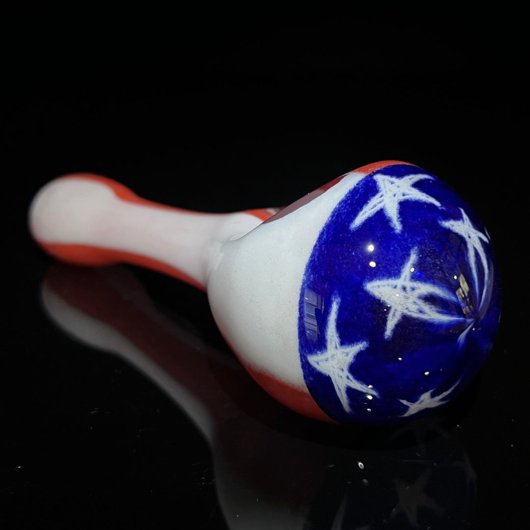 American Flag Pipe 3 Glass Pipe Hoffman Glass   