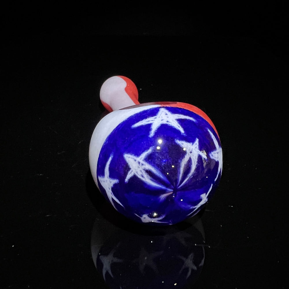 American Flag Pipe 3 Glass Pipe Hoffman Glass   