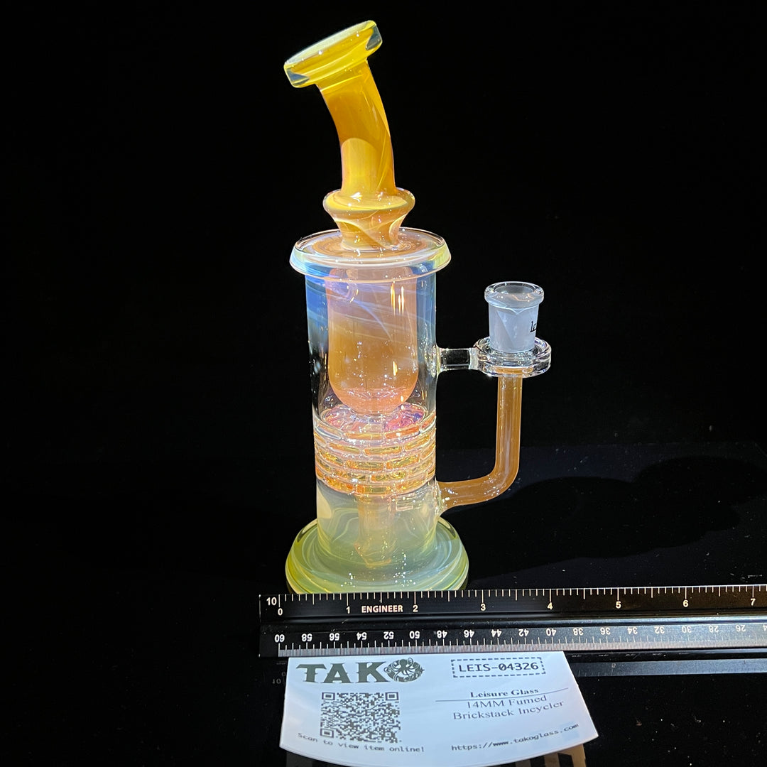 14MM Fumed Brickstack Incycler Glass Pipe Leisure Glass   