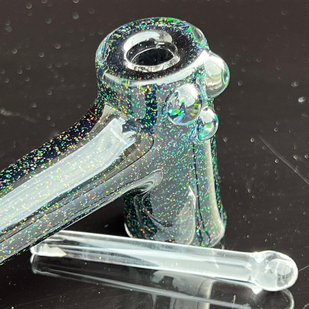 Midnight Sky Crushed Opal Hash Hammer Glass Pipe KOP Glass   