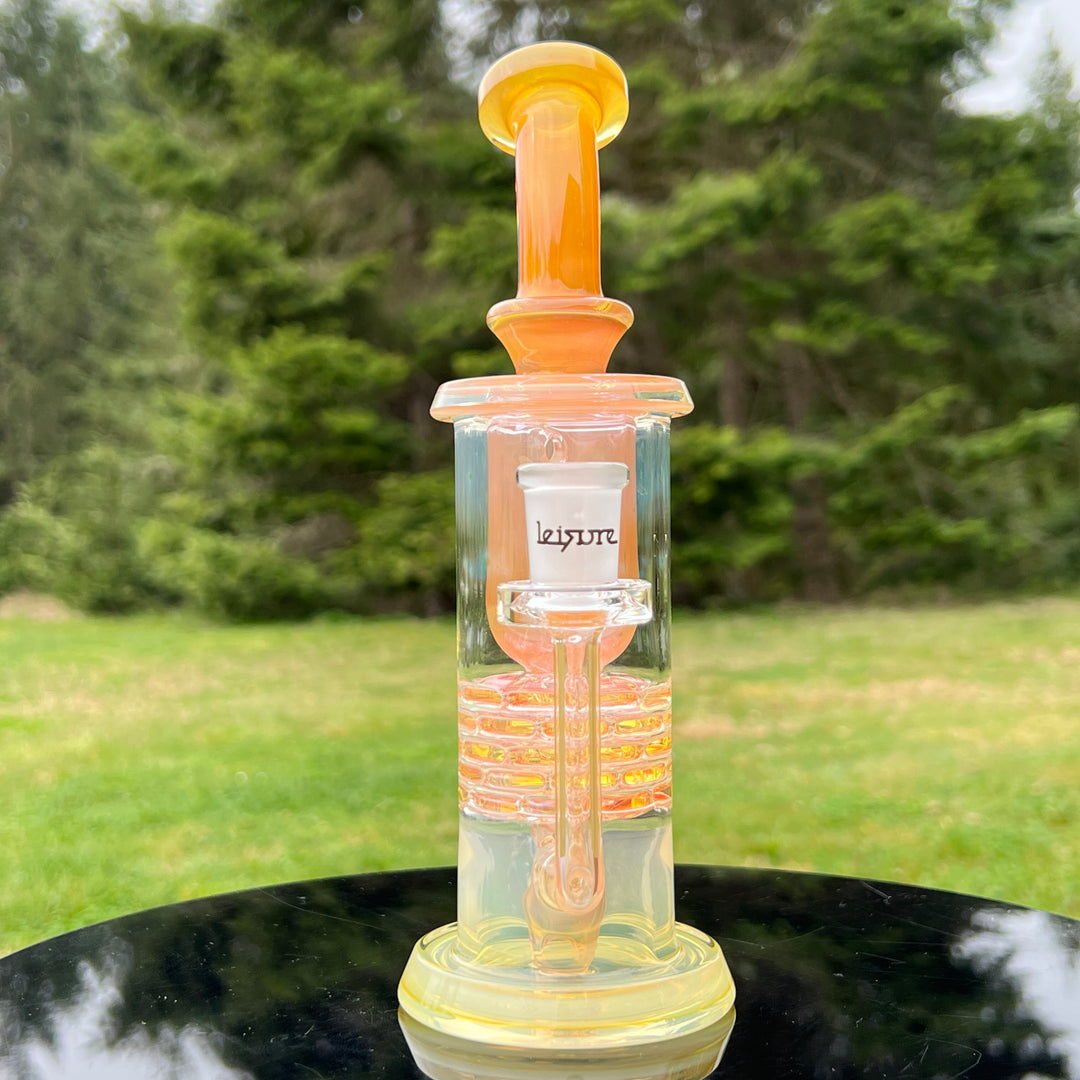 14MM Fumed Brickstack Incycler Glass Pipe Leisure Glass   