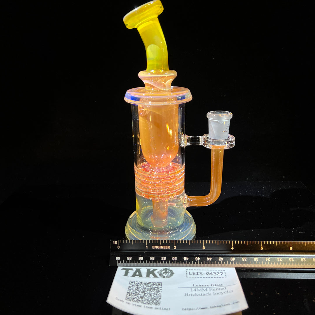 14MM Fumed Brickstack Incycler Glass Pipe Leisure Glass   