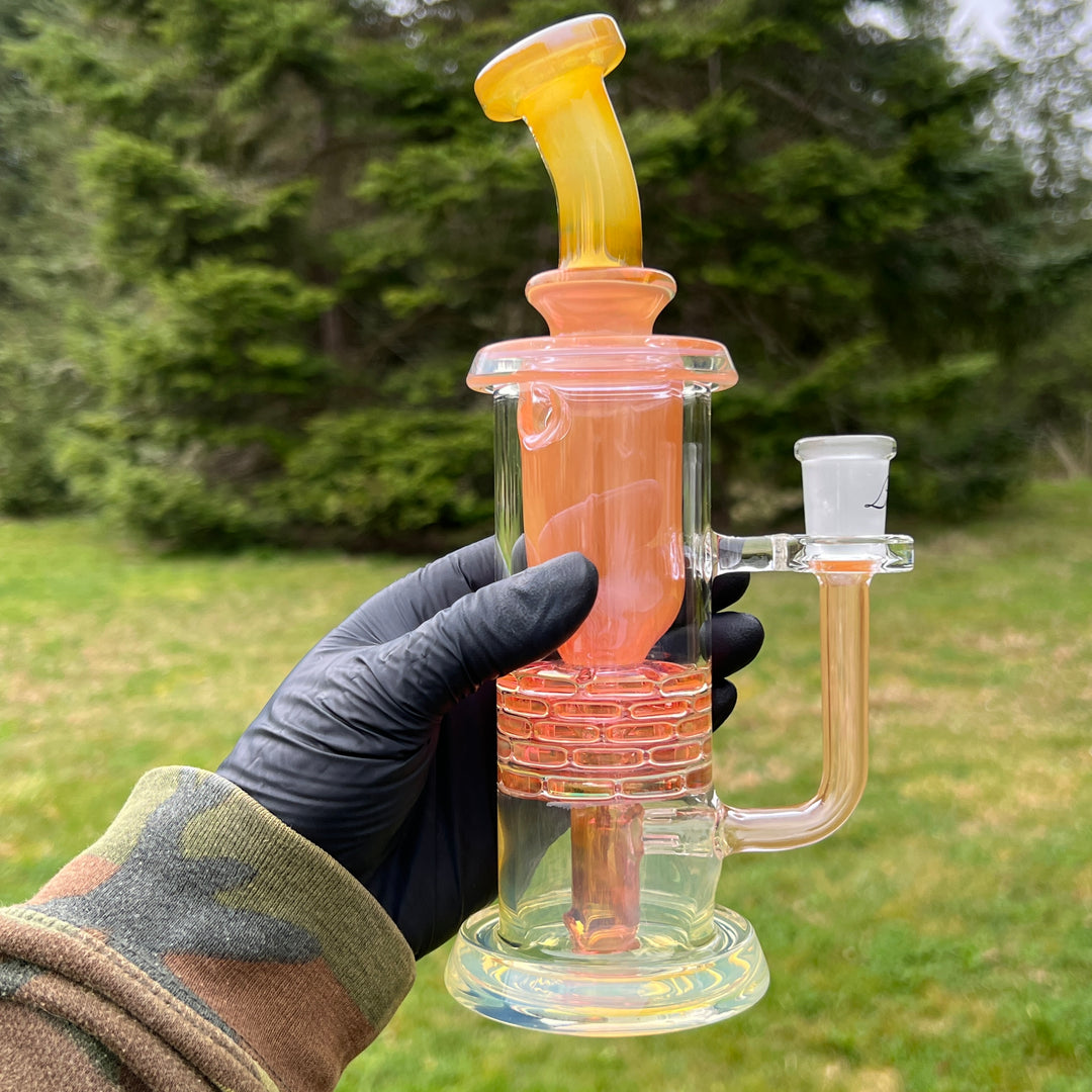 14MM Fumed Brickstack Incycler Glass Pipe Leisure Glass   