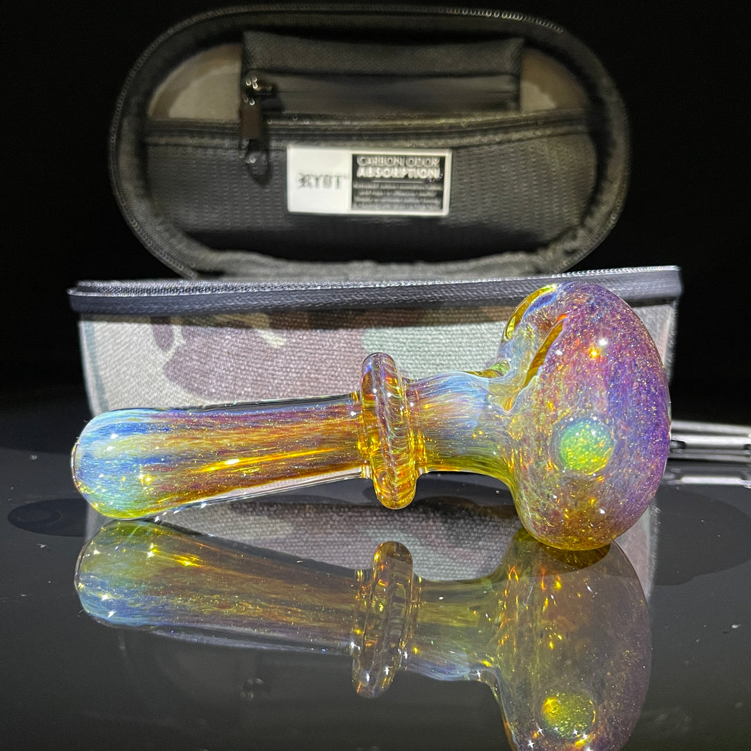 Thick Aventurine Pipe + Ryot Headcase Combo Glass Pipe Chuck Glass