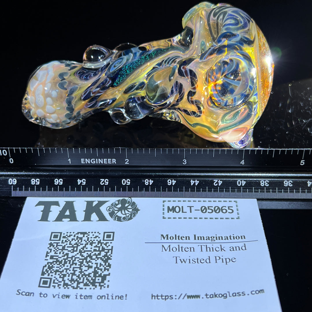 Molten Thick and Twisted Pipe Glass Pipe Molten Imagination   