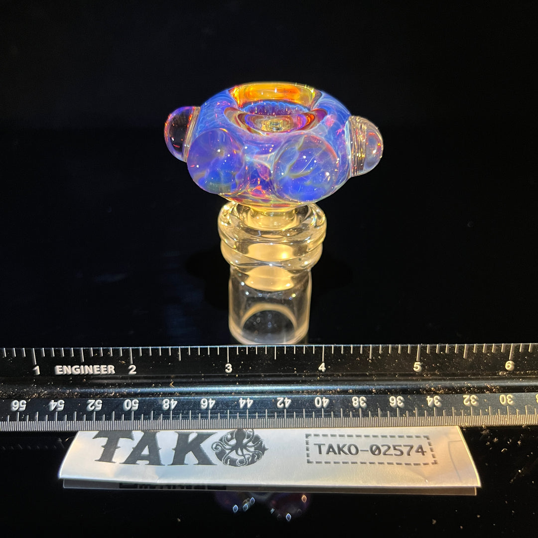 14mm Purple Nebula Pull Slide Accessory Tako Glass   