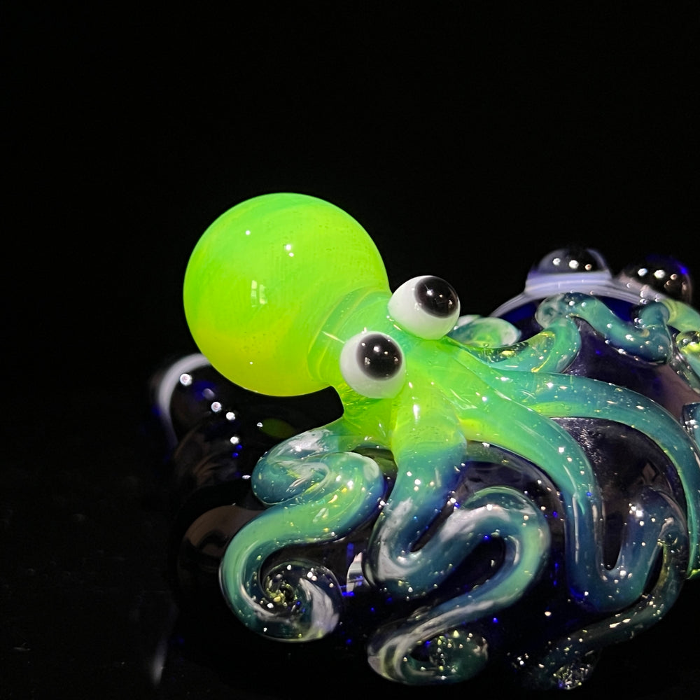 Green Slime OctoLock Glass Pipe Glass Distractions   